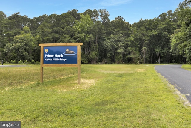 1510 N Bay Shore Dr, Milton, DE 19968 - view of property's community with a forest view and a yard
