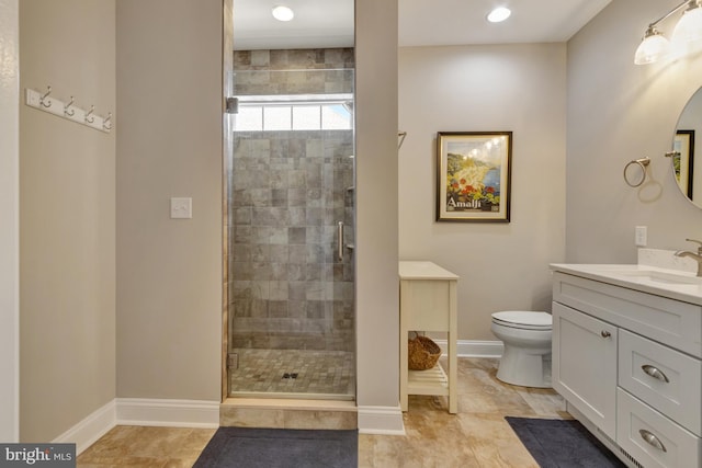 1510 N Bay Shore Dr, Milton, DE 19968 - full bathroom featuring vanity and a stall shower