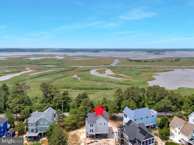 1510 N Bay Shore Dr, Milton, DE 19968 - aerial perspective of suburban area with a nearby body of water and a local golf course