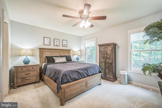 16206 Tiffany Ln, Haymarket, VA 20169 - bedroom featuring light colored carpet and ceiling fan