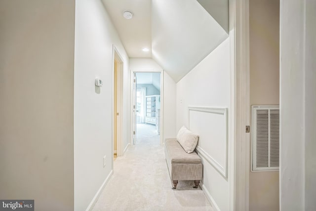 16206 Tiffany Ln, Haymarket, VA 20169 - corridor featuring vaulted ceiling, carpet, and recessed lighting