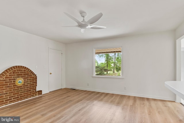 7 Forest Ln, Carlisle, PA 17015 - unfurnished living room featuring light wood-style floors and a ceiling fan