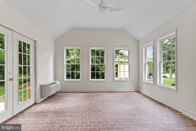 7 Forest Ln, Carlisle, PA 17015 - unfurnished sunroom with french doors, vaulted ceiling, and radiator