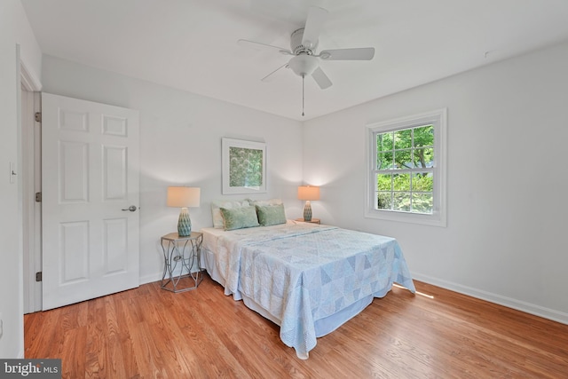2818 Spiral Ln, Bowie, MD 20715 - bedroom with light wood-type flooring and ceiling fan