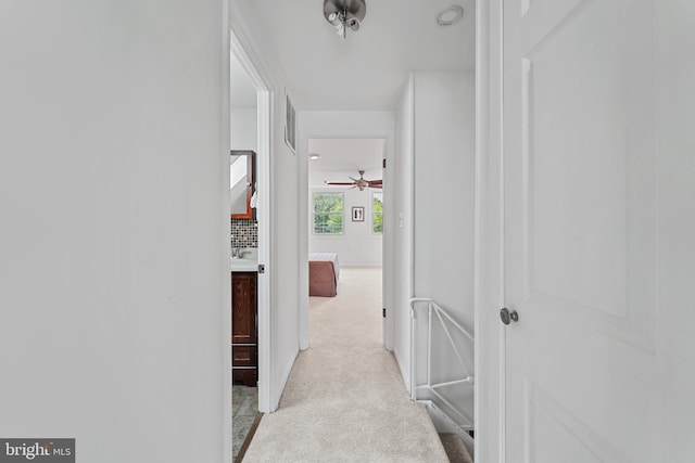 2818 Spiral Ln, Bowie, MD 20715 - corridor featuring light carpet and baseboards