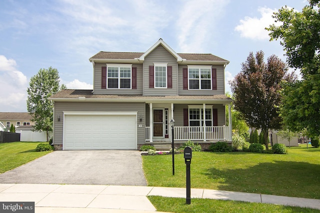 43 Oak Crest Ct, Hanover, PA 17331 - traditional-style house with asphalt driveway and a porch
