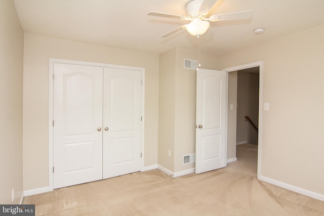 43 Oak Crest Ct, Hanover, PA 17331 - unfurnished bedroom featuring light colored carpet, a closet, and a ceiling fan