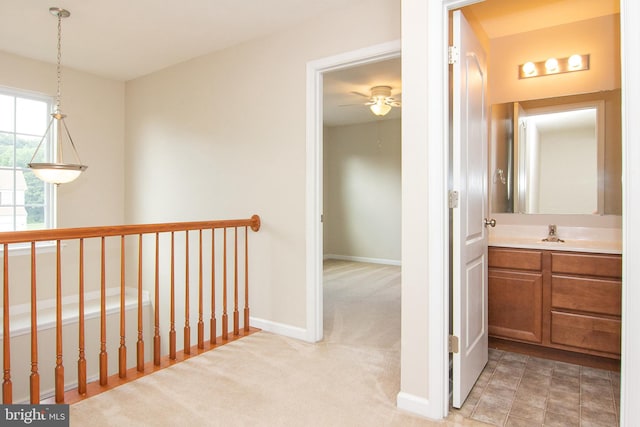 43 Oak Crest Ct, Hanover, PA 17331 - hall featuring baseboards and light colored carpet