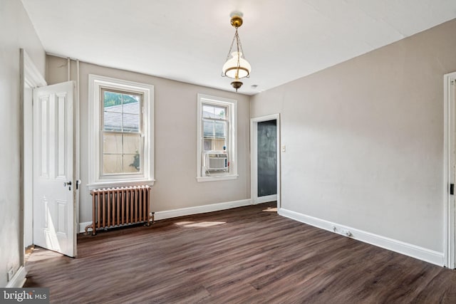 6022 Mccallum St, Philadelphia, PA 19144 - unfurnished dining area with radiator and dark wood finished floors