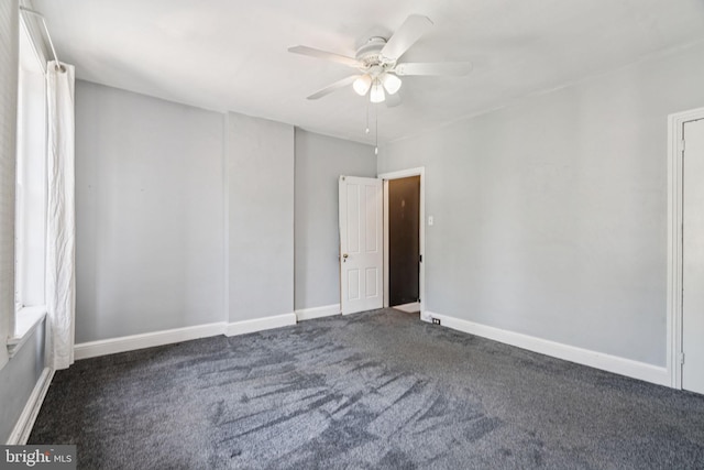 6022 Mccallum St, Philadelphia, PA 19144 - carpeted empty room with a ceiling fan and baseboards