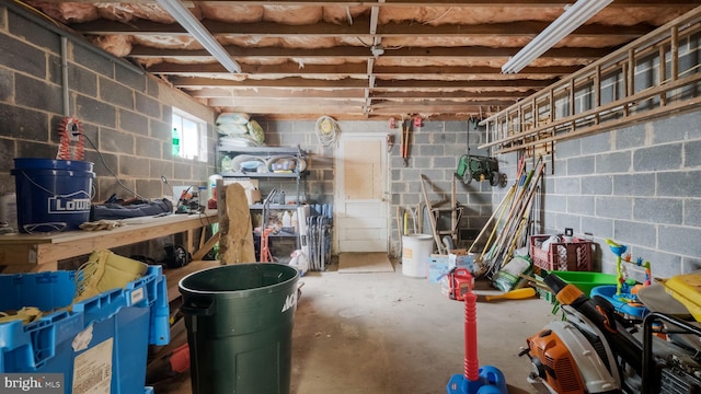 1226 Brownsville Rd, Feasterville Trevose, PA 19053 - below grade area featuring concrete block wall