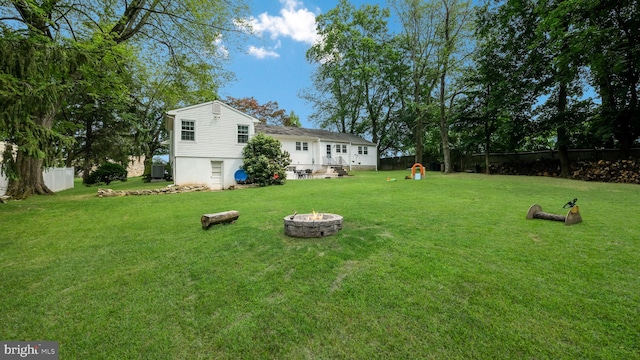 1226 Brownsville Rd, Feasterville Trevose, PA 19053 - view of yard with an outdoor fire pit