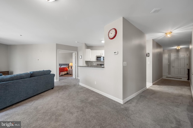 100 Harborview Dr Unit 212, Baltimore, MD 21230 - carpeted living area with baseboards