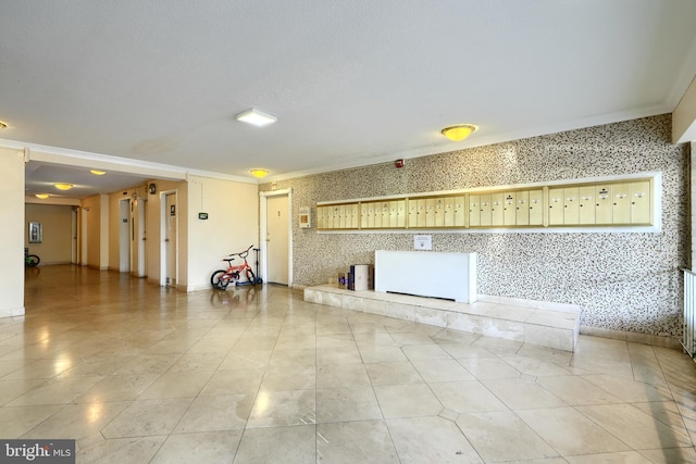 8308 Flower Ave Unit 401, Takoma Park, MD 20912 - welcome area featuring wallpapered walls and crown molding