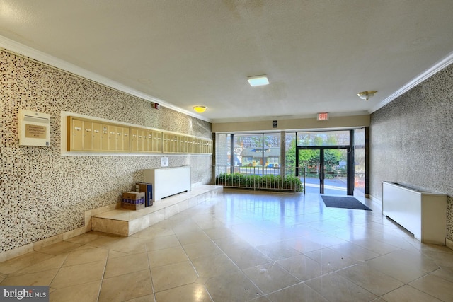 8308 Flower Ave Unit 401, Takoma Park, MD 20912 - lobby with crown molding and wallpapered walls