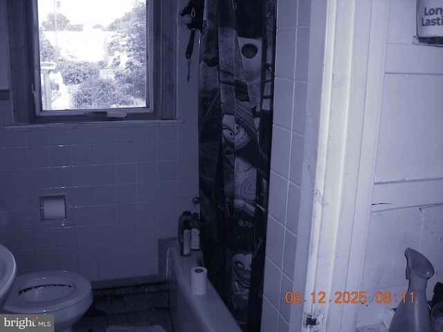 63 N Main St, Quakertown, PA 18951 - full bathroom with a shower, tile walls, and a tub to relax in