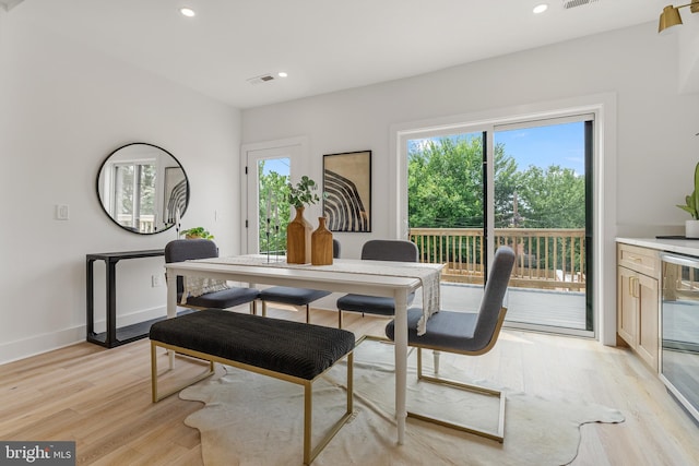 4308 4th St NW, Washington, DC 20011 - dining area featuring light wood-style floors and recessed lighting