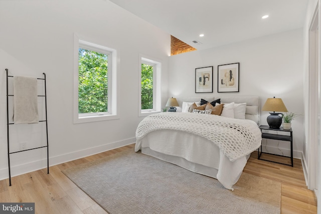 4308 4th St NW, Washington, DC 20011 - bedroom featuring light wood-style flooring and recessed lighting
