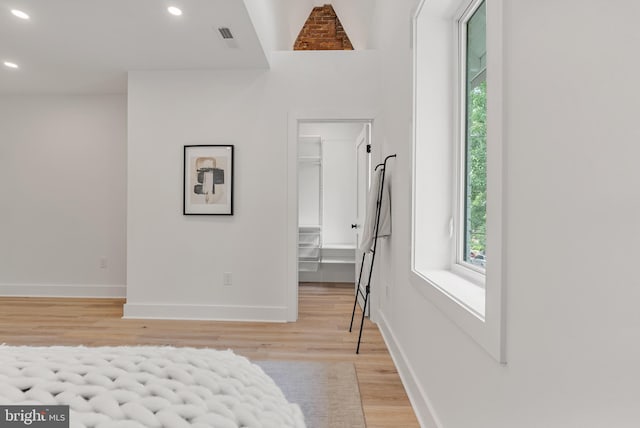 4308 4th St NW, Washington, DC 20011 - bedroom with a walk in closet, recessed lighting, light wood finished floors, and a closet