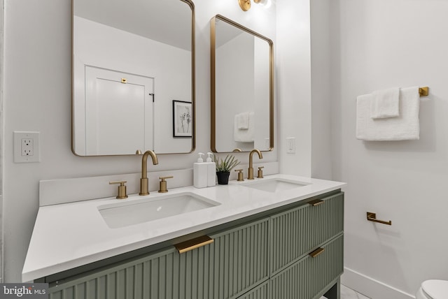 4308 4th St NW, Washington, DC 20011 - bathroom with double vanity and toilet