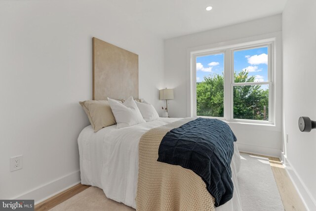 4308 4th St NW, Washington, DC 20011 - bedroom featuring light wood-type flooring and recessed lighting