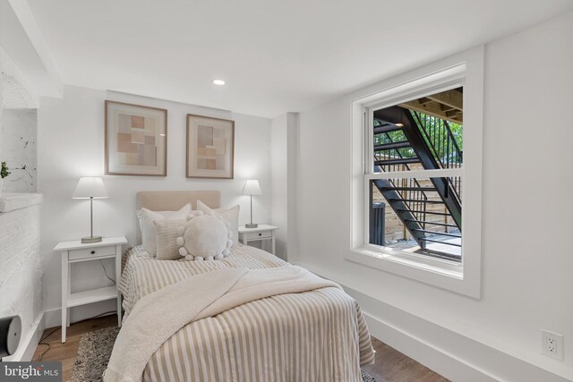 4308 4th St NW, Washington, DC 20011 - bedroom with wood finished floors and recessed lighting