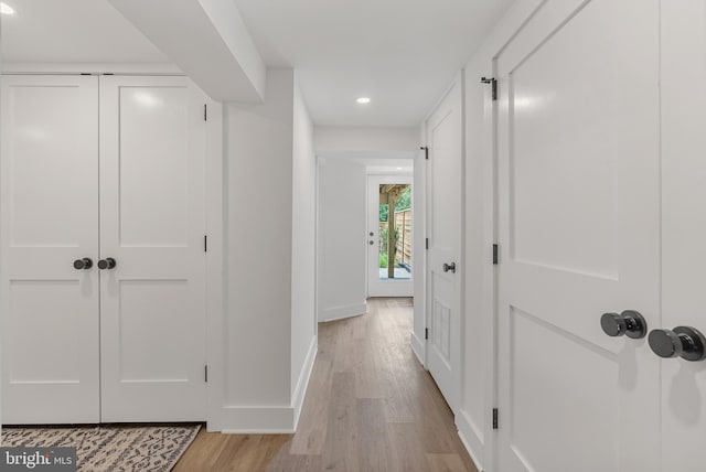 4308 4th St NW, Washington, DC 20011 - corridor featuring light wood-type flooring and recessed lighting