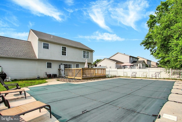 2785 Sparrow Dr, York, PA 17408 - view of pool featuring a wooden deck and a residential view