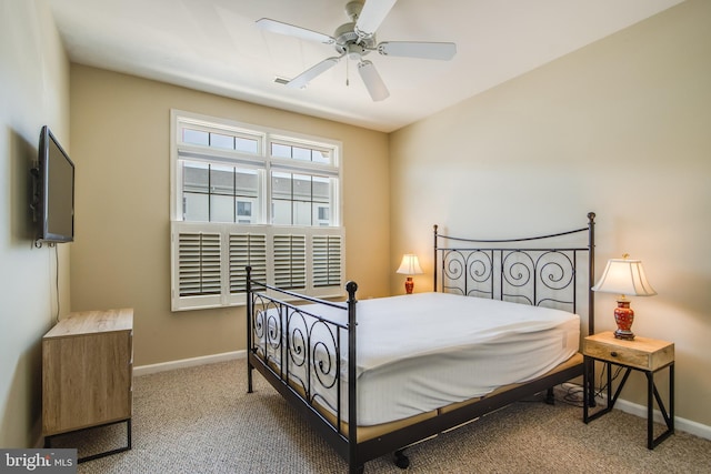19967 Sandy Bottom Cir Unit 103, Rehoboth Beach, DE 19971 - carpeted bedroom with baseboards and a ceiling fan