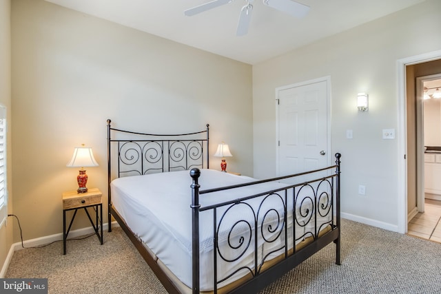 19967 Sandy Bottom Cir Unit 103, Rehoboth Beach, DE 19971 - bedroom with light carpet and a ceiling fan