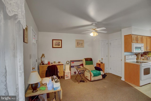 8029 Molly Pitcher Hwy, Shippensburg, PA 17257 - sitting room featuring a ceiling fan and light colored carpet