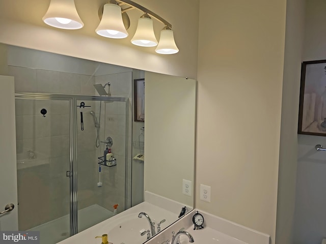 18316 Reaper Hill Ct, Triangle, VA 22172 - bathroom featuring a stall shower and vanity