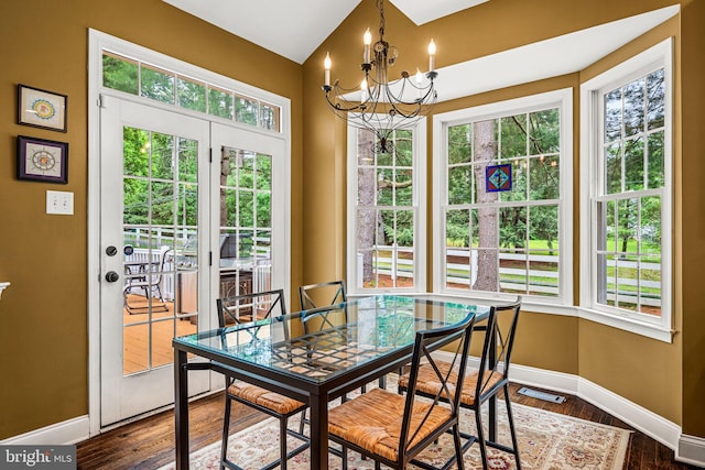 1 Ralph Marsh Dr, Glen Mills, PA 19342 - dining room featuring a chandelier and wood finished floors