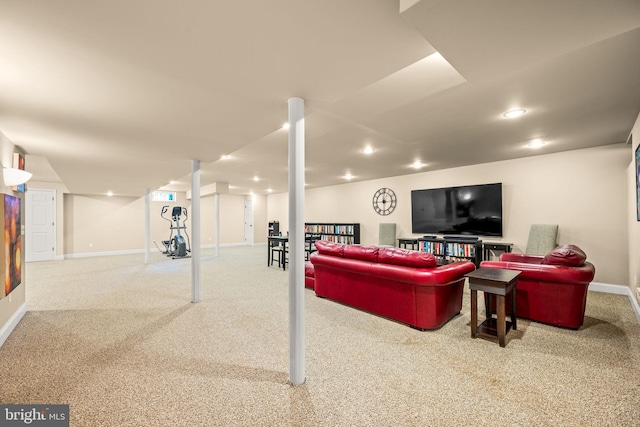 1 Ralph Marsh Dr, Glen Mills, PA 19342 - living area with carpet flooring and recessed lighting