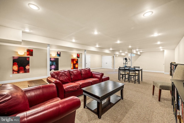 1 Ralph Marsh Dr, Glen Mills, PA 19342 - living area featuring recessed lighting and light carpet