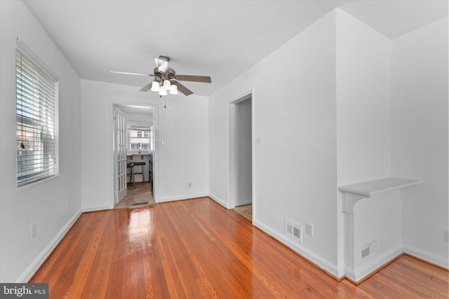733 S Fayette St, Alexandria, VA 22314 - spare room with wood finished floors and ceiling fan