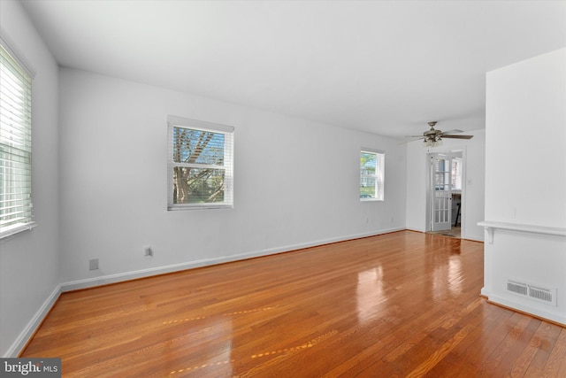733 S Fayette St, Alexandria, VA 22314 - spare room with light wood-style flooring and a ceiling fan