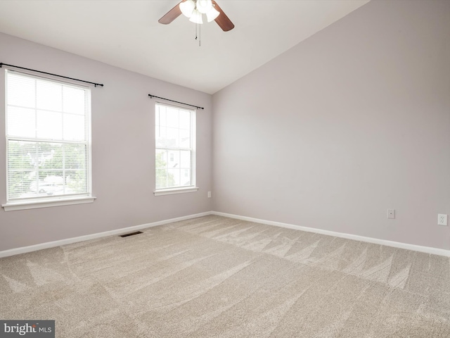 1588 Fallowfield Ct, Crofton, MD 21114 - empty room with carpet flooring, healthy amount of natural light, a ceiling fan, and lofted ceiling