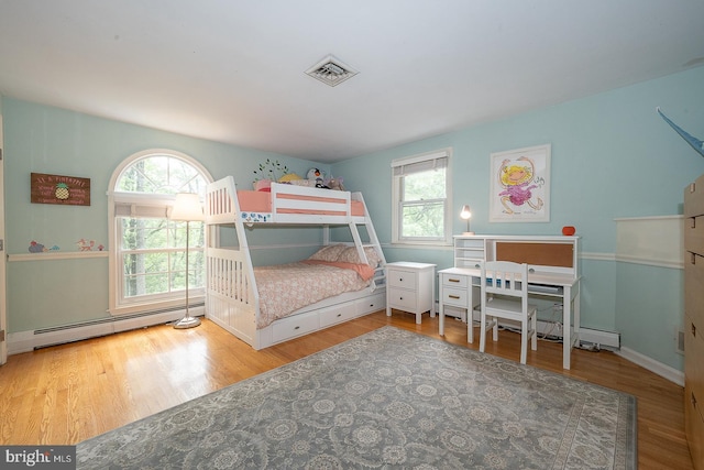 840 Old State Rd, Berwyn, PA 19312 - bedroom featuring wood finished floors and baseboard heating