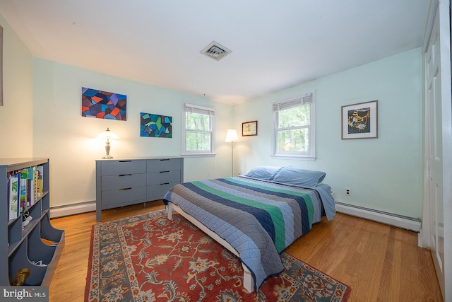 840 Old State Rd, Berwyn, PA 19312 - bedroom featuring baseboard heating and light wood-style floors