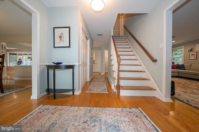 840 Old State Rd, Berwyn, PA 19312 - stairway with wood finished floors