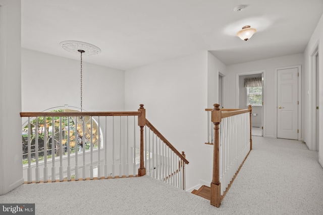 6 Shadybrook Rd, Mullica Hill, NJ 08062 - hallway with an upstairs landing and carpet flooring