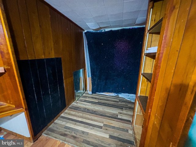 430 Bayard St, Kane, PA 16735 - stairway featuring wood walls and wood finished floors