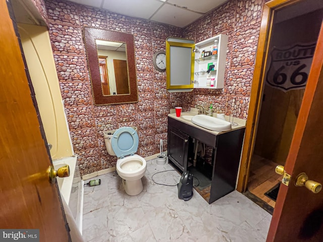 430 Bayard St, Kane, PA 16735 - full bathroom featuring vanity and marble finish flooring