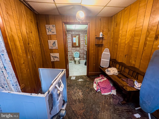 430 Bayard St, Kane, PA 16735 - office area with a drop ceiling