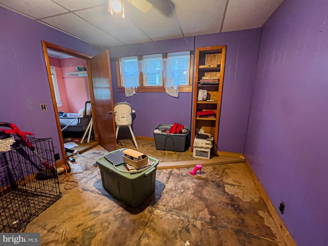 430 Bayard St, Kane, PA 16735 - living area with a ceiling fan and baseboards