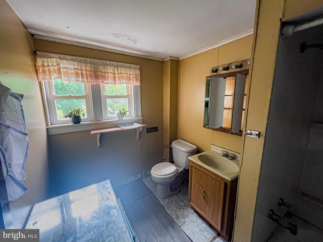 430 Bayard St, Kane, PA 16735 - bathroom with vanity and ornamental molding