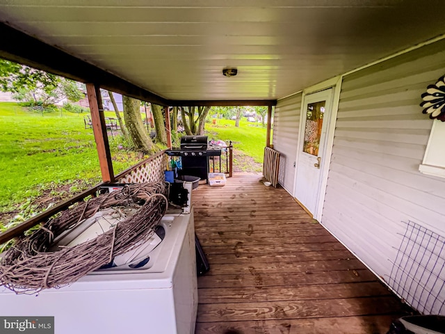 430 Bayard St, Kane, PA 16735 - deck with a yard and washer / clothes dryer