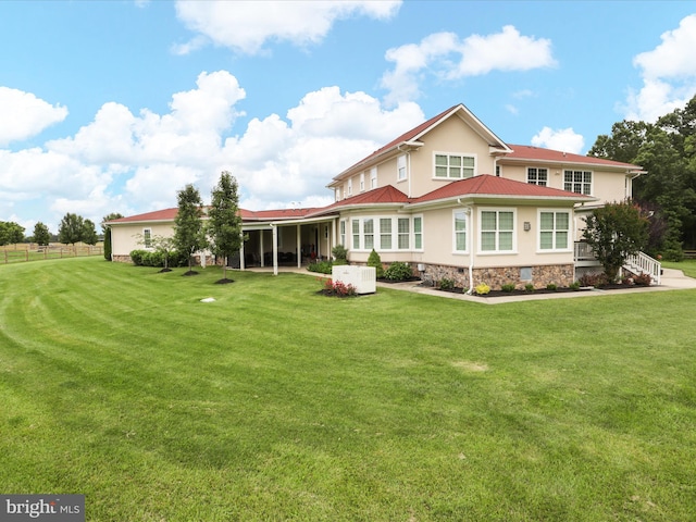 11509 Asbury Ridge Ct, Nokesville, VA 20181 - back of house featuring stucco siding and stone siding