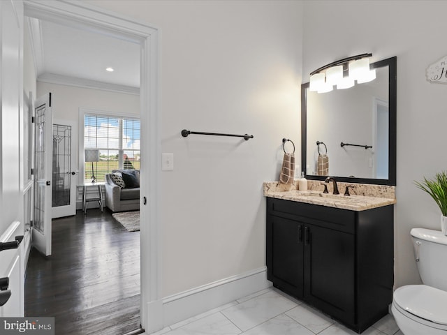 11509 Asbury Ridge Ct, Nokesville, VA 20181 - bathroom featuring crown molding and vanity